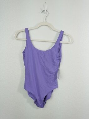 Onia Kelly One Piece Swimsuit Women Size XS Purple Low Scoop Back NWT $150